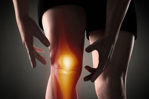 Inflammation dans l'articulation du genou